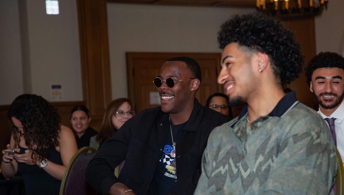 Students are pictured during the BSU banquet